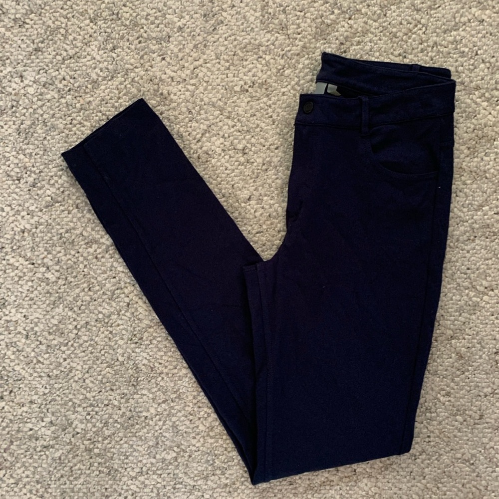 Athleta navy knit skinny pants Size 6